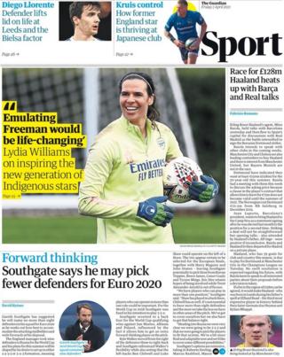 Friday's Guardian back page