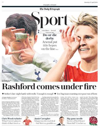 Daily Telegraph backmost page