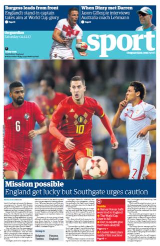The Guardian sport section on Saturday