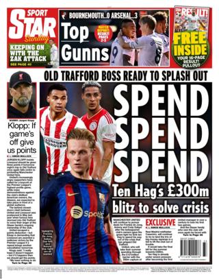 Back page of the Daily Star Sunday