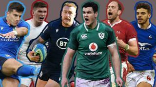 Tommaso Allen, Owen Farrell, Stuart Hogg, Jonny Sexton, Alun-Wyn Jones, Romain Ntamack