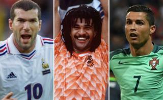 Zinedine Zidane, Ruud Gullit, Cristiano Ronaldo