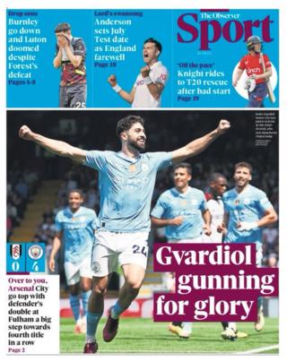 Observer sport front page