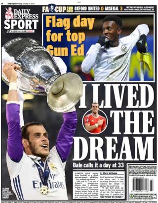 The back of the Daily Express