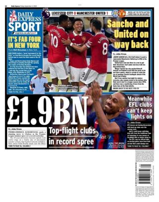 Daily Express back page - Friday 2 September