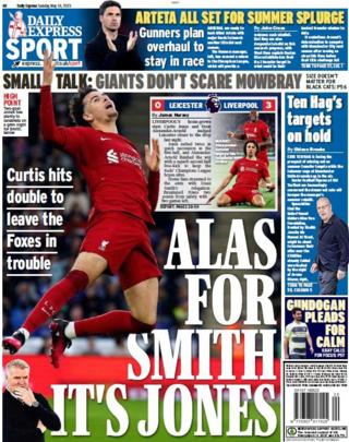 Back page of the Daily Express