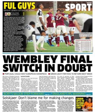 Metro back page