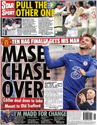 Back page of the Daily Star on 30 June 2023