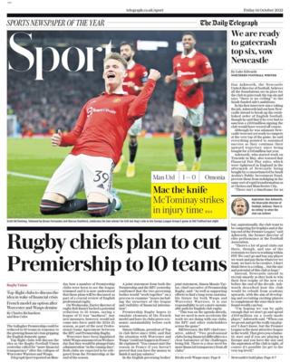 The Daily Telegraph sports section