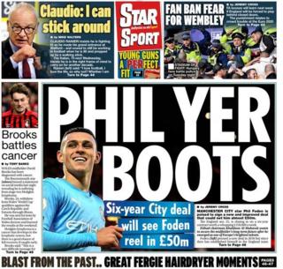 Thursday's Daily Star back page