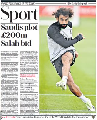 Telegraph back page