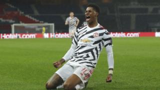 Marcus Rashford celebrates