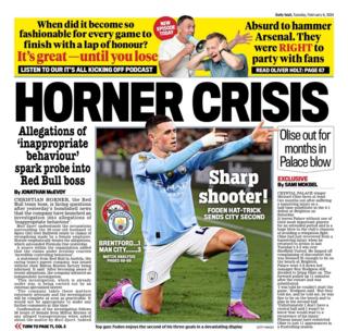 Daily Mail back page - Tuesday 6 February