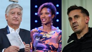 David Bernstein, Denise Lewis and Gary Neville