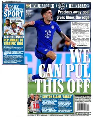 Wednesday's back pages - Metro: 'We can Pul this off'