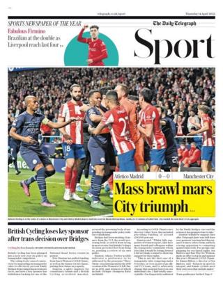 Telegraph Sports pages