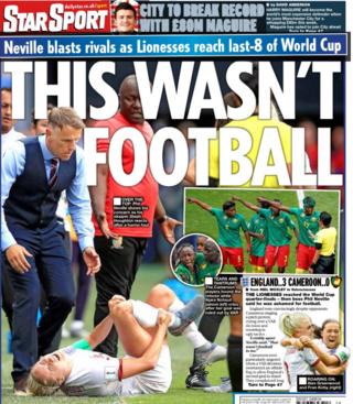 The Star and several other national newspapers lead on Phil Neville's comments