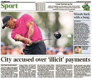 The back page of The Times