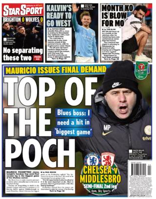 The back page of the Daily Star