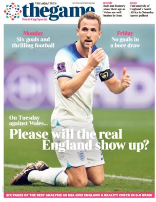 The Times Football front page