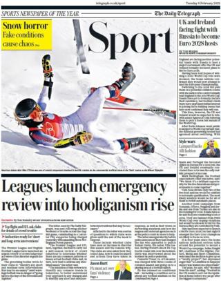 The Daily Telegraph sports section