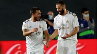 Eden Hazard and Karim Benzema