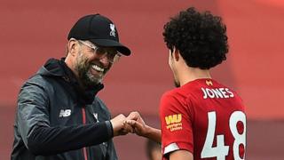 Jurgen Klopp and Curtis Jones