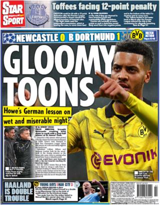 Daily Star back page on 26 October 2023