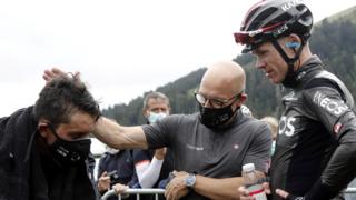 Egan Bernal and Chris Froome