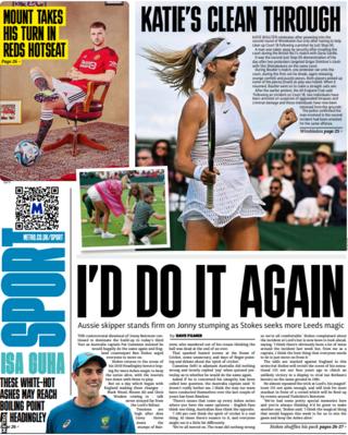 Metro back page