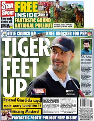 The back page of the Daily Star