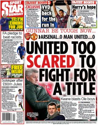 The back page of the Star on Sunday
