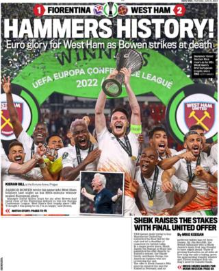 Back page of Daily Mail on 8 June 2023