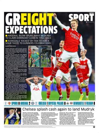Monday's Metro back page