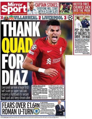 The back cover of the Daily Mirror
