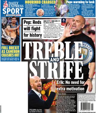 Back page of the Daily Express on 3 June 2023