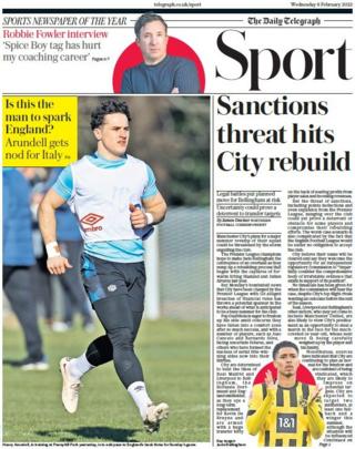 The Daily Telegraph sports section