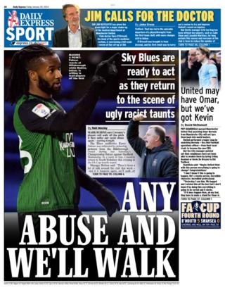 Back page of the Express