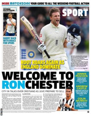 Friday's Metro back page