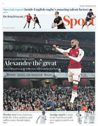 Telegraph back page