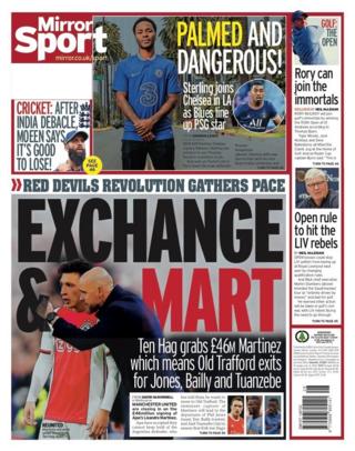 Daily Mirror back page - Thursday 14 July