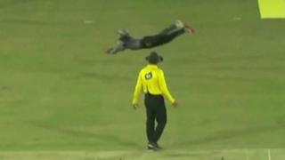 Pakistan's Mohammad Rizwan takes incredible 'Superman' catch
