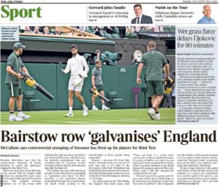 Back page of the Times on 4 July 2023