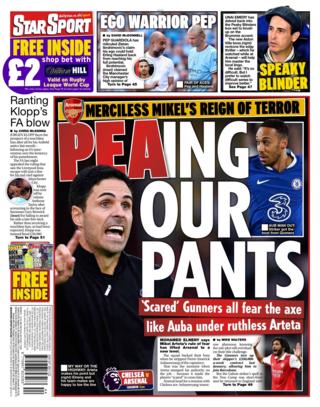 Saturday's Star back page