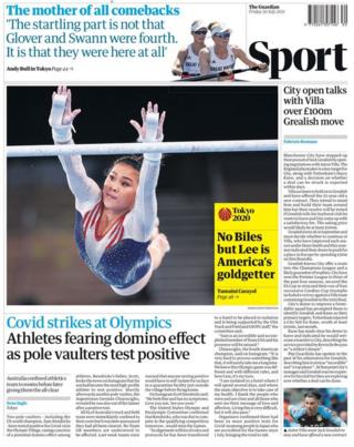 Friday's Guardian back page
