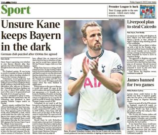 The back page of The Times