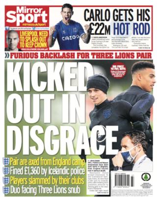 Tuesday's Mirror: 'Kicked out in disgrace'