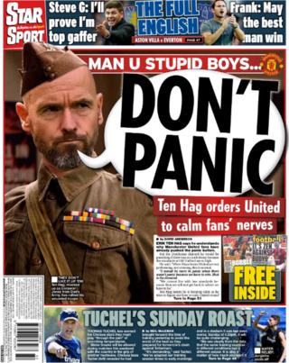 Daily Star back page on 13 August 2022