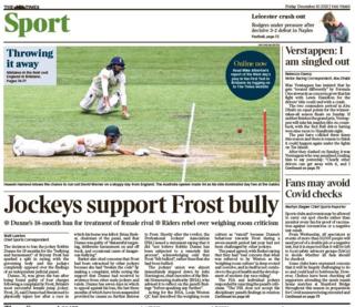 Friday's Times back page