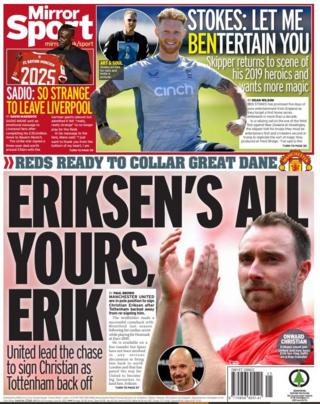 The Mirror back page